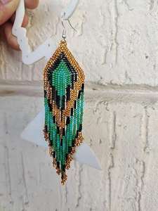 Boucles d'oreilles en perles et miroirs décorés, pour occasions festives et mariages, à prix avantageux - Product Image 3