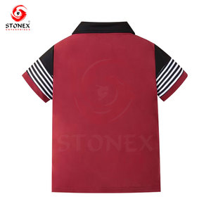 Polo décontracté d'été pour garçons 100% coton, tissu tricoté doux et respirant, écologique, séchage rapide, léger, pour le sport quotidien - Product Image 2