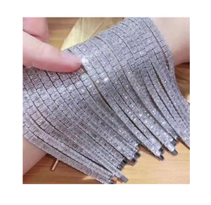 Bracelet chaîne en argent 925 pour femme, serti de diamants taille baguette, plaqué rhodium, géométrique, luxe, pour tous les jours - Product Image 3