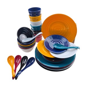 LONGNEW Ensemble de vaisselle en plastique PET personnalisé OEM, léger, de qualité alimentaire, assiettes, bols, tasses et cuillères de service, Taïwan - Product Image 2