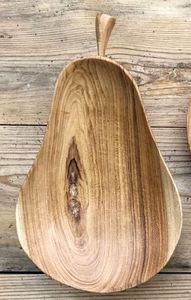 Oval Wooden Serving Tray Handmade Minimalist Solid Color Dishes & Plates - Product Image 3