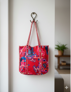 Le Souvenirs Lady Customized Printing Fashion <b>Quilted</b> <b>Velvet</b> Reversible Travel Spring Summer Vintage Bohemian Canvas Lining - Product Image 3