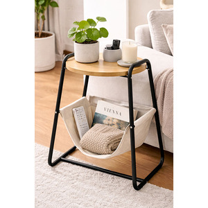 Mesa de Centro Moderna de Metal con Almacenamiento - Mueble Multifuncional para Sala de Estar - Product Image 4