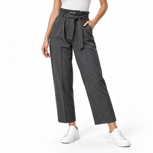 Elastic Waistband <b>Sweatpants</b> <b>for</b> <b>Women</b> Straight Leg Wide Bottom Trousers Custom Made Winter Casual Wear Lace Fleece - Product Image 6
