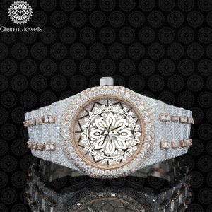 Montre de luxe pour homme Charm_Jewells en acier inoxydable, boîtier de 40 mm, mouvement mécanique analogique, étanche 10 bars, date automatique, fermoir déployant - Product Image 1