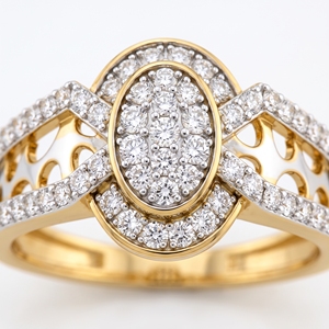 Bague de fiançailles et de mariage Eliena personnalisée en or massif 14 carats avec diamant de laboratoire pour femme - Cadeau d'anniversaire tendance - Product Image 2