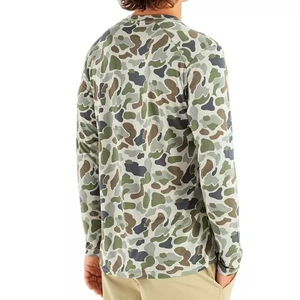 Mens Adults Camouflage Fishing <b>Shirt</b> UPF 50 Sun Protection Long Sleeve Performance <b>Hiking</b> Tee Breathable Anti-Bacterial - Product Image 1