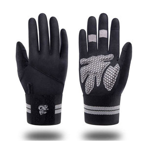Durable Anti <b>Slip</b> Comfort Fit <b>Full</b> Finger Cycling Gloves With Safety Padding Breathable Fabric For Daily Bike Riding - Product Image 1