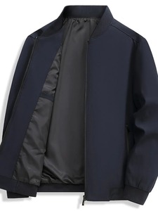 Giacca da uomo personalizzata con zip a maniche lunghe, leggera, casual, produttore OEM ODM, design leggero, antivento e confortevole - Product Image 3
