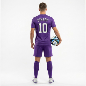 Breathable Casual Adult Soccer Uniform Short Sleeve High Quality Custom Team Name & Logo Soccer Uniform this season warm up - Product Image 4