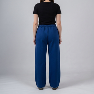Pantalones de chándal anchos para mujer con pedrería, cintura con cordón, ajuste holgado, estilo invierno, pantalones de chándal anchos con pedrería para mujer - Product Image 4
