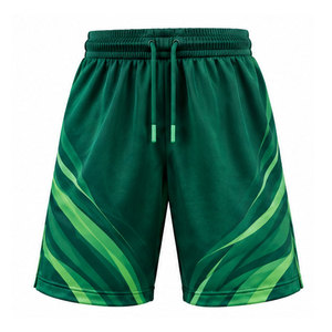 Shorts de basketball athlétiques modernes avec empiècements en mesh, respirants et anti-humidité, vêtements de sport personnalisés (100% polyester) - Product Image 1