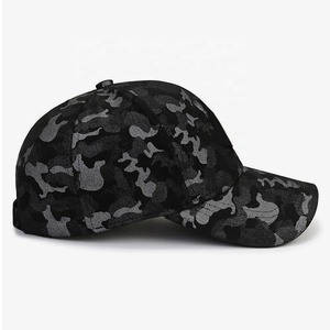 Gorra de Béisbol de Camuflaje Negro Gris, Clásica, Informal, Unisex, con Visera Curva, de 6 Paneles - Product Image 3