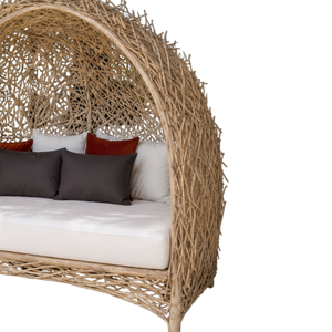 ARTERRA Modern Outdoor Teak Branch Canopy Daybed Luxury Sun <b>Lounger</b> <b>Cushion</b> Swimming Pool Patio Resort Hotel Villa Garden UV - Product Image 3