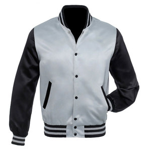 Wholesale Plus Size Men's College Team Varsity <b>Jackets</b> Custom Made Woolen <b>Leather</b> Sleeves Stand Blank Letterman Baseball School - Product Image 1