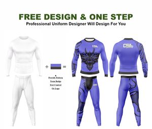 Traje de Compresión para Hombre con Diseño Elegante y Estampado por Sublimación, Tela Transpirable de Excelente Calidad, Conjunto de Rashguard de Manga Larga para MMA - Product Image 2