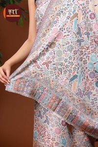 Floral Shawl <b>Wrap</b> Printed Traditional Scarf Hijab Shawl with Fringe for Daily Wear - Product Image 3
