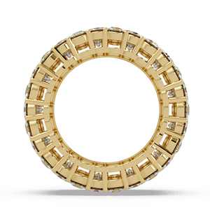 Anillo de Boda de Lujo con Corona de Diamantes Cultivados en Laboratorio de 8.65 Quilates y Oro Sólido de 14K, Estilo Princesa Imperial Real, para Mujer - Product Image 4