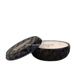 Rustic Metal Hammered Black Candle Bulk Hand Poured Wax Filling Ideal for Aromatherapy Scented Candle Holder Home - Product Image 4