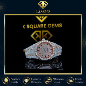 Reloj de Diamantes de Acero Inoxidable Resistente al Agua con Movimiento de Cuarzo Automático de Diseño Personalizado de Colección Única Unisex - Product Image 6