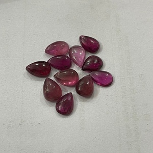 Tourmaline rose naturelle, forme poire, cabochon facetté, pierre précieuse, taille personnalisée, qualité AAA, pierres en vrac pour colliers et bijoux, vente en gros - Product Image 5