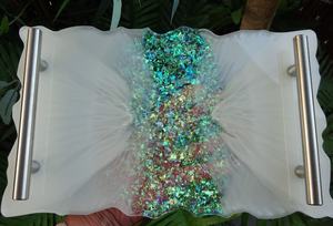 Bandeja de resina epoxi - diferentes colores - Hecha a mano |   Ideas de regalos |   Bandeja decorativa de resina | Bandeja para Joyas |   Bandeja para Servir |   Decoración del Hogar - Product Image 6