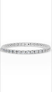 Bracelet tennis allongé à quatre griffes avec diamants de laboratoire ronds 12 carats en or 18 carats – Vente en gros, Fabricant et Fournisseur de Bijoux Fins OEM - Product Image 3