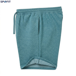 SPOFIT Men's <b>Plaid</b> Oxford Fabric High Waist Sporty Eco-Friendly Bermuda <b>Shorts</b> Elastic Waist Breathable Sequined Decoration - Product Image 4
