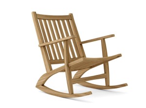 Durable Crafted Teak Wood Rocking Armchair Heavy Duty Garden Seat - Product Image 1