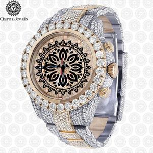 Charm_Jewells Luxury Stainless Steel Watch Round Case 42mm Analog Quartz Sapphire Crystal <b>Chronograph</b> Unisex Fashion - Product Image 3