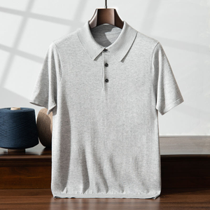 Polo de Manga Corta para Hombre, Estilo Casual de Negocios, Color Sólido, Transpirable, Cómodo, de Alta Calidad - Product Image 4