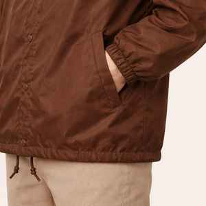 Veste coupe-vent unisexe personnalisable à fermeture éclair, coupe droite, couleur unie, respirante, haute performance, manches longues, noire, pour le golf - Product Image 5