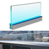 Chuanlan Personnalisé En Aluminium U Canal LED Lumière Verre Garde-corps Nouveaux Produits Offre Spéciale pour Escalier Application