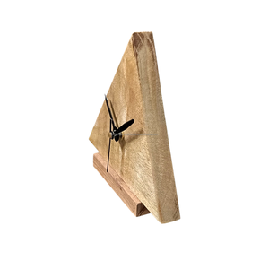 Horloge de bureau miniature en bois faite à la main, horloge décorative de table pour la décoration de la maison ou du bureau, article cadeau en bois - Product Image 3