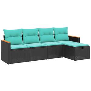 Ensemble de canapés de jardin noir et bleu - Product Image 2