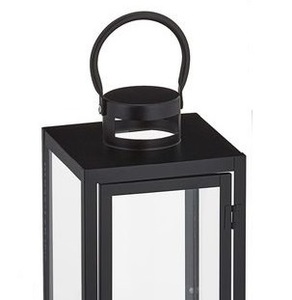 Nueva Tendencia 2026: Farol de Metal y Vidrio para Decoración del Hogar con Portavelas de Acabado Negro Brillante para Navidad, Personalizable - Product Image 6