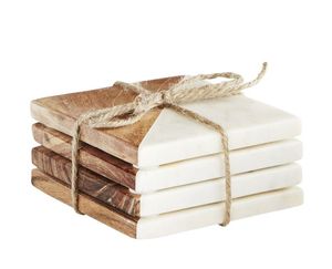 Sous-verres en marbre naturel, forme ronde, cadeau idéal pour les fêtes de déménagement, la décoration d'hôtels et autres articles. - Product Image 6