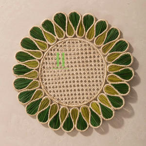 Premium New Design Eco-Friendly Bohemian Style Seagrass Charger <b>Plate</b> <b>Mats</b> Pads 35cm Diameter Home Decoration Wholesale Vietnam - Product Image 4