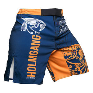 MMA Fight <b>Shorts</b> Wholesale Custom Front Logo Sublimation Unisex <b>Grappling</b> Training Fightwear Quick Dry 220g OEM Factory - Product Image 3