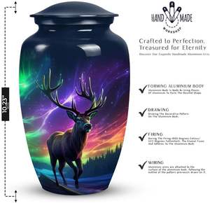 Urnas Majestic Deer para Cenizas Humanas, Urnas de Despedida Tranquila, Urnas de Cremación de 10 Pulgadas - Product Image 3