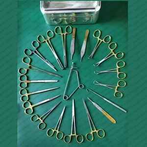 Juego de Instrumentos de Cirugía General de Alta Calidad de 21 Piezas, Tijeras y Pinzas Quirúrgicas Básicas con Caja de Esterilización, Certificación CE - Product Image 1