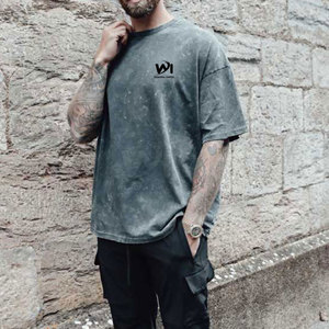 Servicio OEM, Camiseta Ligera 100% Algodón Estampada para Hombre, Camiseta con Lavado Ácido, Ajuste Holgado, Superventas - Product Image 4