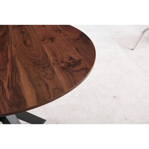 42.1 \ "tavolo da pranzo MDF colore nero legno della metà del secolo Base piedistallo 4-6 posti per il tempo libero tavolino croce gamba Design - Product Image 2