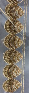 Perlas Hechas a Mano, Cuentas de Zardozi y Encaje Zari 100% Poliéster, Adornos Elegantes para Vestidos de Novia de Cultura India y Occidental, Bolsos - Product Image 3