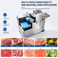 Machine industrielle de découpe de viande, coupe-viande automatique à haute efficacité pour la transformation de la viande fraîche et congelée (bœuf, porc, poulet)