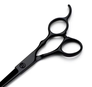 Juego de Tijeras de Peluquería Reutilizables Negras para Múltiples Usos, Hoja Afilada de Acero Inoxidable, 30 Dientes, para Diestros, Mango Largo - Product Image 6
