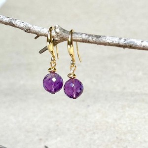 <b>Purple</b> Amethyst Stud Earrings 925 Sterling Silver 14K Gold Plated February Birthstone Jewelry Gift For Her - Product Image 5