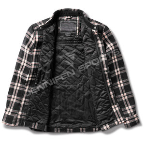 Camisa de franela de lana para motociclistas, personalizada para hombre y mujer, con protección de hombros de nivel 2 CE, forro de aramida y cremallera, para protección urbana. - Product Image 2