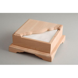 Luxury Handmade Pine Wood Napkin and <b>Tissue</b> <b>Holder</b> Unique Shape Wooden <b>Box</b> - Product Image 1