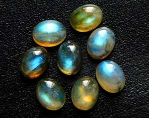 Labradorite naturelle ovale/autres formes, feu arc-en-ciel irisé, étincelle de minuit, pierre précieuse en vrac pour la fabrication de bijoux, haute qualité - Product Image 4